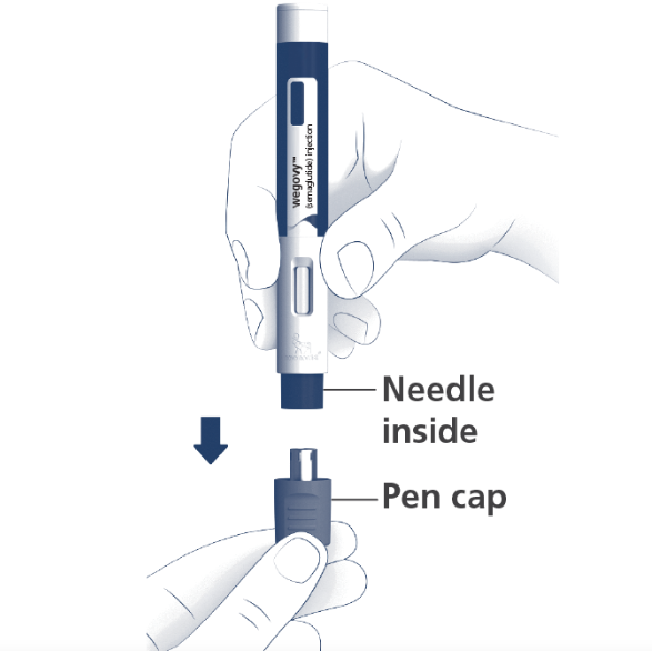 Removing pen cap from Wegovy Pen